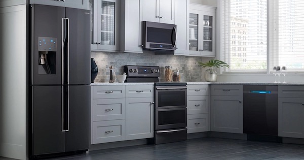 Black stainless steel appliances samsung